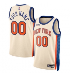 New York Knicks Nike Unisex 2025 2026 City Edition Swingman Custom Jersey Cream New York Knicks Nike Unisex 2025 2026 City Edition Swingman Custom Jersey Cream