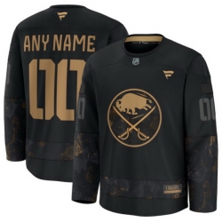 Men Women Youth Buffalo Sabres Fanatics 2024 Military Appreciation Custom Practice Jersey Black