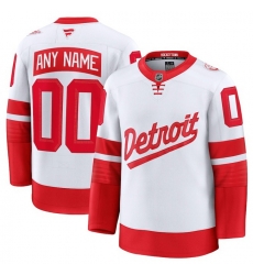 Men Detroit Red Wings Active Player Custom White Red 2024 25 Stitched Jersey Men Detroit Red Wings Active Player Custom White Red 2024 25 Stitched Jersey