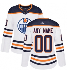 Men Women Youth Toddler White Jersey - Customized Adidas Edmonton Oilers Away II Men Women Youth Toddler White Jersey - Customized Adidas Edmonton Oilers Away II