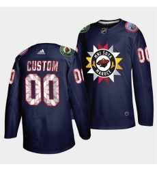 Men Minnesota Wild ACTIVE PLAYER Custom 2021 22 Navy Native American Heritage Day Stitched Jersey Men Minnesota Wild ACTIVE PLAYER Custom 2021 22 Navy Native American Heritage Day Stitched Jersey