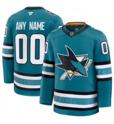 Men Women Youth San Jose Sharks Fanatics Home Premium Custom Jersey Teal