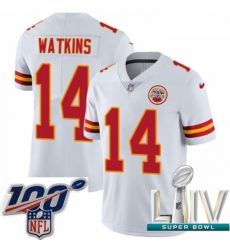 2020 Super Bowl LIV Men Nike Kansas City Chiefs #14 Sammy Watkins White Vapor Untouchable Limited Player NFL Jersey 2020 Super Bowl LIV Men Nike Kansas City Chiefs #14 Sammy Watkins White Vapor Untouchable Limited Player NFL Jersey