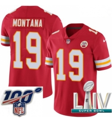 2020 Super Bowl LIV Men Nike Kansas City Chiefs #19 Joe Montana Red Team Color Vapor Untouchable Limited Player NFL Jersey 2020 Super Bowl LIV Men Nike Kansas City Chiefs #19 Joe Montana Red Team Color Vapor Untouchable Limited Player NFL Jersey