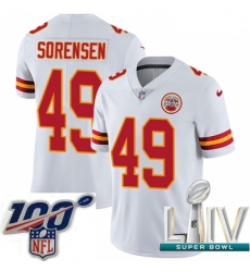 2020 Super Bowl LIV Men Nike Kansas City Chiefs #49 Daniel Sorensen White Vapor Untouchable Limited Player NFL Jersey 2020 Super Bowl LIV Men Nike Kansas City Chiefs #49 Daniel Sorensen White Vapor Untouchable Limited Player NFL Jersey