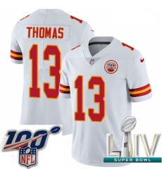 2020 Super Bowl LIV Youth Nike Kansas City Chiefs #13 De'Anthony Thomas White Vapor Untouchable Limited Player NFL Jersey 2020 Super Bowl LIV Youth Nike Kansas City Chiefs #13 De'Anthony Thomas White Vapor Untouchable Limited Player NFL Jersey