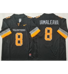 Men Tennessee Volunteers Black #8 Nico IAMALEAVA White F U S E Stitched NCAA Jersey