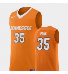 Men Tennessee Volunteers Yves Pons Orange Replica College Basketball Jersey Men Tennessee Volunteers Yves Pons Orange Replica College Basketball Jersey