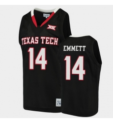 Men Texas Tech Red Raiders Andre Emmett Alumni Black Basketball Jersey Men Texas Tech Red Raiders Andre Emmett Alumni Black Basketball Jersey