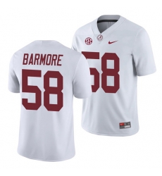 Alabama Crimson Tide Christian Barmore Game White College Football Jersey Alabama Crimson Tide Christian Barmore Game White College Football Jersey