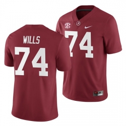 Alabama Crimson Tide Jedrick Wills Crimson 2019 Home Game Jersey NCAA Football