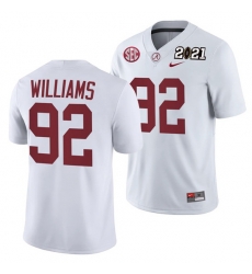 Alabama Crimson Tide Quinnen Williams White 2021 Rose Bowl Champions College Football Playoff College Football Playoff Jersey Alabama Crimson Tide Quinnen Williams White 2021 Rose Bowl Champions College Football Playoff College Football Playoff Jersey