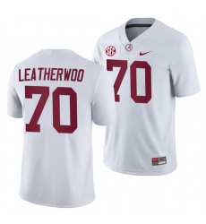 NCAA Football Alabama Crimson Tide Alex Leatherwood White 2019 Away Game Jersey NCAA Football Alabama Crimson Tide Alex Leatherwood White 2019 Away Game Jersey