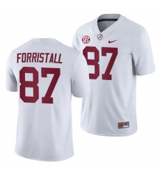 NCAA Football Alabama Crimson Tide Miller Forristall White 2019 Away Game Jersey NCAA Football Alabama Crimson Tide Miller Forristall White 2019 Away Game Jersey