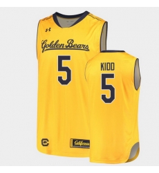 Men Jason Kidd College Basketball Gold Jersey Men Jason Kidd College Basketball Gold Jersey