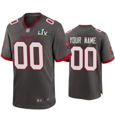 Men Custom Buccaneers Pewter Super Bowl Lv Game Jersey Men Custom Buccaneers Pewter Super Bowl Lv Game Jersey