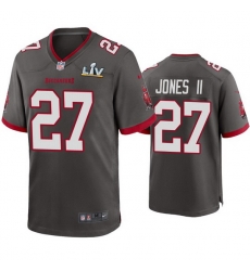 Men Ronald Jones Ii Buccaneers Pewter Super Bowl Lv Game Jersey Men Ronald Jones Ii Buccaneers Pewter Super Bowl Lv Game Jersey