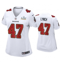 Women John Lynch Buccaneers White Super Bowl Lv Game Fashion Jersey Women John Lynch Buccaneers White Super Bowl Lv Game Fashion Jersey