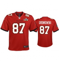 Youth Rob Gronkowski Buccaneers Red Super Bowl Lv Game Jersey Youth Rob Gronkowski Buccaneers Red Super Bowl Lv Game Jersey
