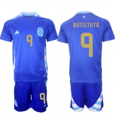 Men Argentina 9 Gabriel Batistuta Blue 2024 25 Away SoccerJersey Suit Men Argentina 9 Gabriel Batistuta Blue 2024 25 Away SoccerJersey Suit