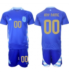 Men Argentina Custom Blue 2024 25 Away SoccerJersey Suit Men Argentina Custom Blue 2024 25 Away SoccerJersey Suit