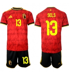 Belgium 2026 FIFA World Cup Soccer Jersey Red #13 SELS Belgium 2026 FIFA World Cup Soccer Jersey Red #13 SELS