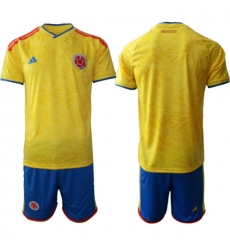 Colombia 2026 FIFA World Cup Soccer Jersey Yellow BLANK Colombia 2026 FIFA World Cup Soccer Jersey Yellow BLANK