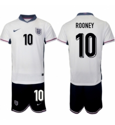 Men England 10 Wayne Rooney 2024 25 White Home Soccer Jersey Suit Men England 10 Wayne Rooney 2024 25 White Home Soccer Jersey Suit