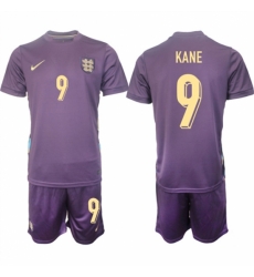 Men England 9 Harry Kane 2024 25 Purple Away Soccer Jersey Suit Men England 9 Harry Kane 2024 25 Purple Away Soccer Jersey Suit