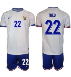 Men France 22 Theo White 2024 25 Away Soccer Jersey Suit