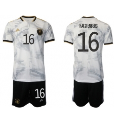 GERMANY 2022 World Cup Soccer Jersey #16 HALSTENBERG GERMANY 2022 World Cup Soccer Jersey #16 HALSTENBERG