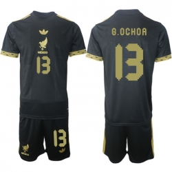 Men Mexico 2025 Soccer Jerseys BlackGold #13 B.OCHOA