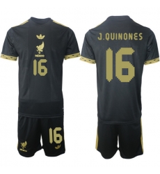 Men Mexico 2025 Soccer Jerseys BlackGold #16 J.QUINONES Men Mexico 2025 Soccer Jerseys BlackGold #16 J.QUINONES