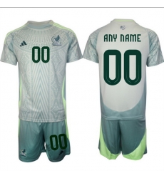 Men Mexico Team Custom 2024 25 Green Away Soccer Jersey Suit