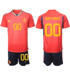 Men FIFA 2022 Spain Soccer Customized Jersey 001 Men FIFA 2022 Spain Soccer Customized Jersey 001