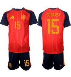 Spain 2026 FIFA World Cup Soccer Jersey Red #15 CUBARSI