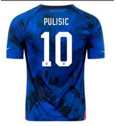 Men US 2022 FIFA Soccer Christian Pulisic Jersey Blue 003 Men US 2022 FIFA Soccer Christian Pulisic Jersey Blue 003
