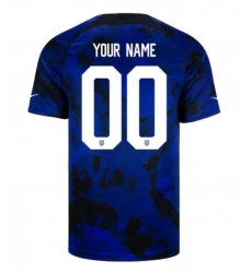 Men US 2022 FIFA Soccer Jersey Blue Customized Men US 2022 FIFA Soccer Jersey Blue Customized