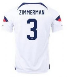 Men US 2022 FIFA Soccer Jersey White 023 Men US 2022 FIFA Soccer Jersey White 023