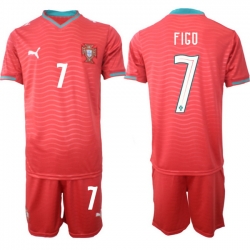 Portugal 2026 FIFA World Cup Soccer Jersey Red #7 FIGO