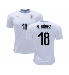 Uruguay #18 M.Gomez Away Soccer Country Jersey Uruguay #18 M.Gomez Away Soccer Country Jersey