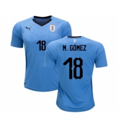 Uruguay #18 M.Gomez Home Soccer Country Jersey Uruguay #18 M.Gomez Home Soccer Country Jersey