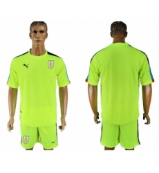 Uruguay Blank Shiny Green Goalkeeper Soccer Country Jersey Uruguay Blank Shiny Green Goalkeeper Soccer Country Jersey