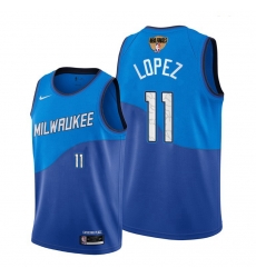 bucks brook lopez blue 2021 nba finals bound jersey bucks brook lopez blue 2021 nba finals bound jersey