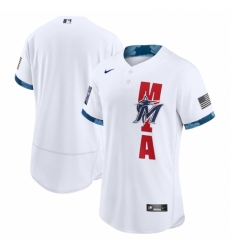 Men's Miami Marlins Blank Nike White 2021 MLB All-Star Game Authentic Jersey Men's Miami Marlins Blank Nike White 2021 MLB All-Star Game Authentic Jersey