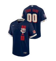 Men's Minnesota Twins Custom #00 Navy 2021 MLB All-Star Game Jersey Men's Minnesota Twins Custom #00 Navy 2021 MLB All-Star Game Jersey