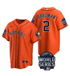 Men Houston Astros 2 Alex Bregman 2021 Orange World Series Cool Base Stitched Baseball Jersey Men Houston Astros 2 Alex Bregman 2021 Orange World Series Cool Base Stitched Baseball Jersey