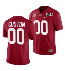 Alabama Crimson Tide Custom Crimson 2021 Rose Bowl Champions College Football Playoff College Football Playoff Jersey Alabama Crimson Tide Custom Crimson 2021 Rose Bowl Champions College Football Playoff College Football Playoff Jersey