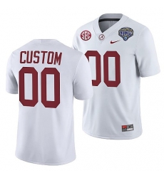 Alabama Crimson Tide Custom White 2021 Cotton Bowl College Football Playoff Jersey Alabama Crimson Tide Custom White 2021 Cotton Bowl College Football Playoff Jersey