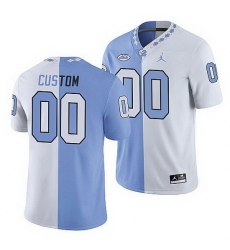 North Carolina Tar Heels Custom College Football White Blue Split Edition Game Jersey North Carolina Tar Heels Custom College Football White Blue Split Edition Game Jersey